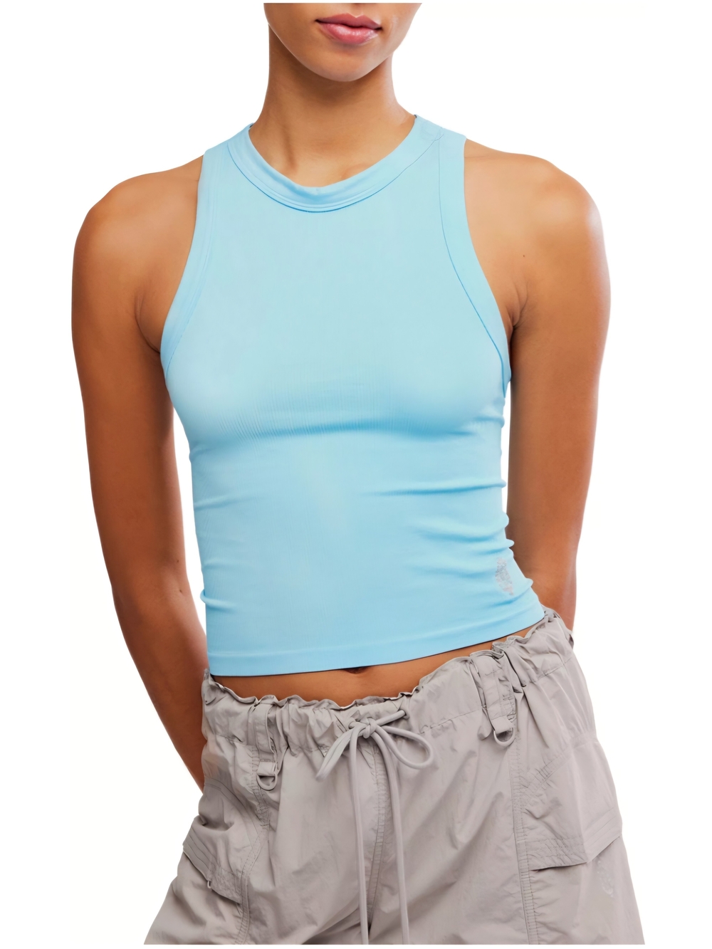 FP Movement Dynamite High-Neck Tank In Bright Blue, NWT